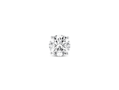 Finest Lab-Grown Diamond 1ct. Round Brilliant Solitaire Single Stud | White