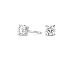 Finest Lab-Grown Diamond 1ct. tw. Round Brilliant Solitaire Studs | White