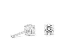 Finest Lab-Grown Diamond 1ct. tw. Round Brilliant Solitaire Studs | White
