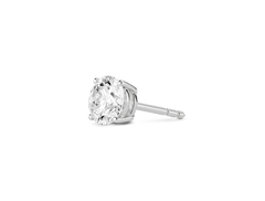 Finest Lab-Grown Diamond 1ct. Round Brilliant Solitaire Single Stud | White