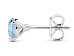 Side view of 14k white gold earring butterfly back