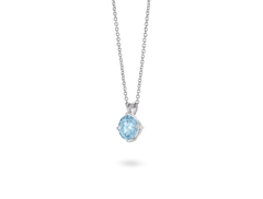 Finest Lab-Grown Diamond 1ct. Round Brilliant Solitaire Pendant | Blue